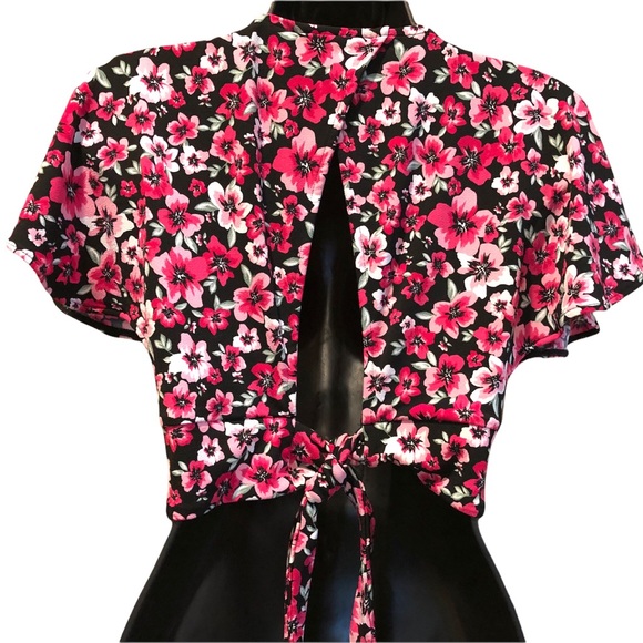 DIVIDED by H&M | FLORAL PATTERN CROP TOP | Size S - Picture 4 of 4